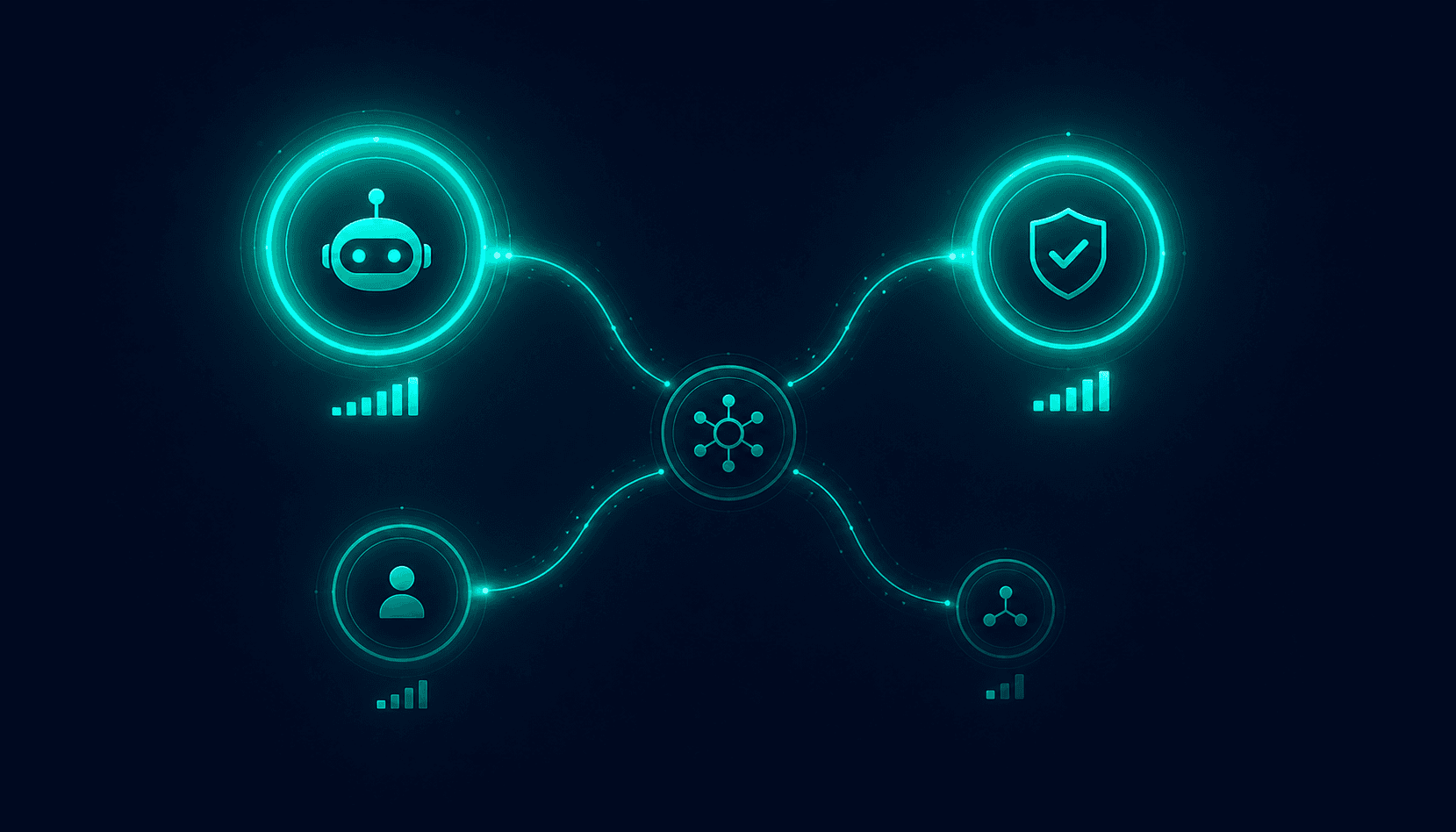 Four-agent system diagram showing data ingestion, synthesis, compliance, and distribution agents connected by flows with cost indicators