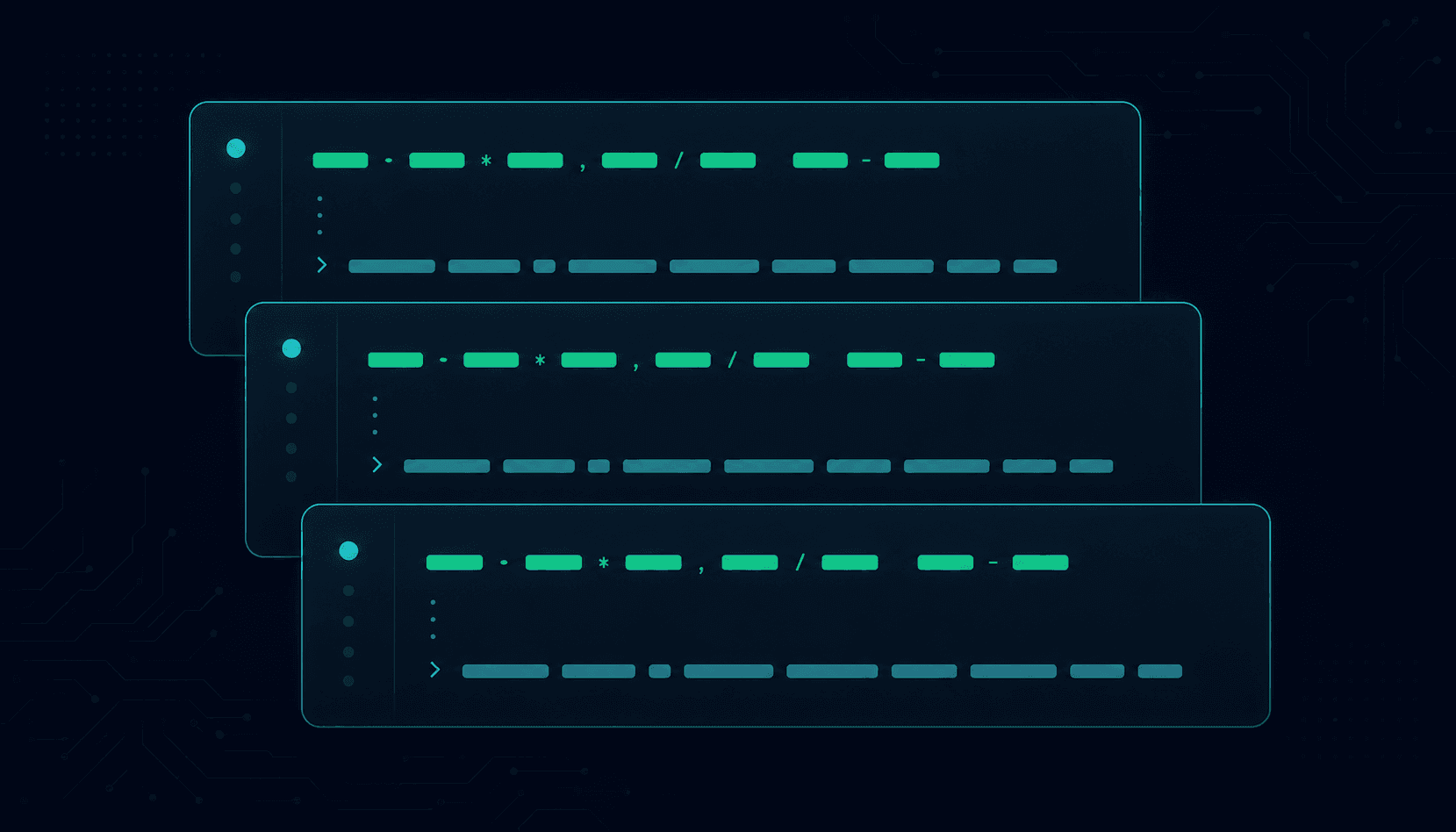 Cron terminal examples showing real crontab entries in a Linux terminal with output redirection and log file paths