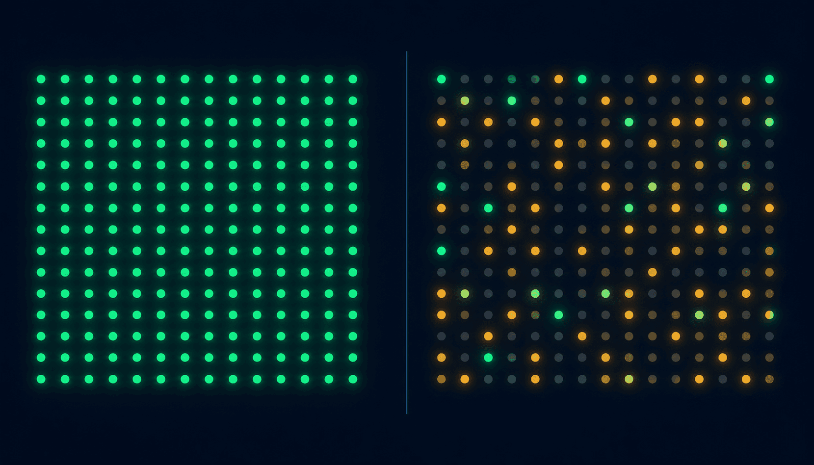 Healthy email list vs dirty list comparison showing inbox placement rates and sender reputation scores side by side