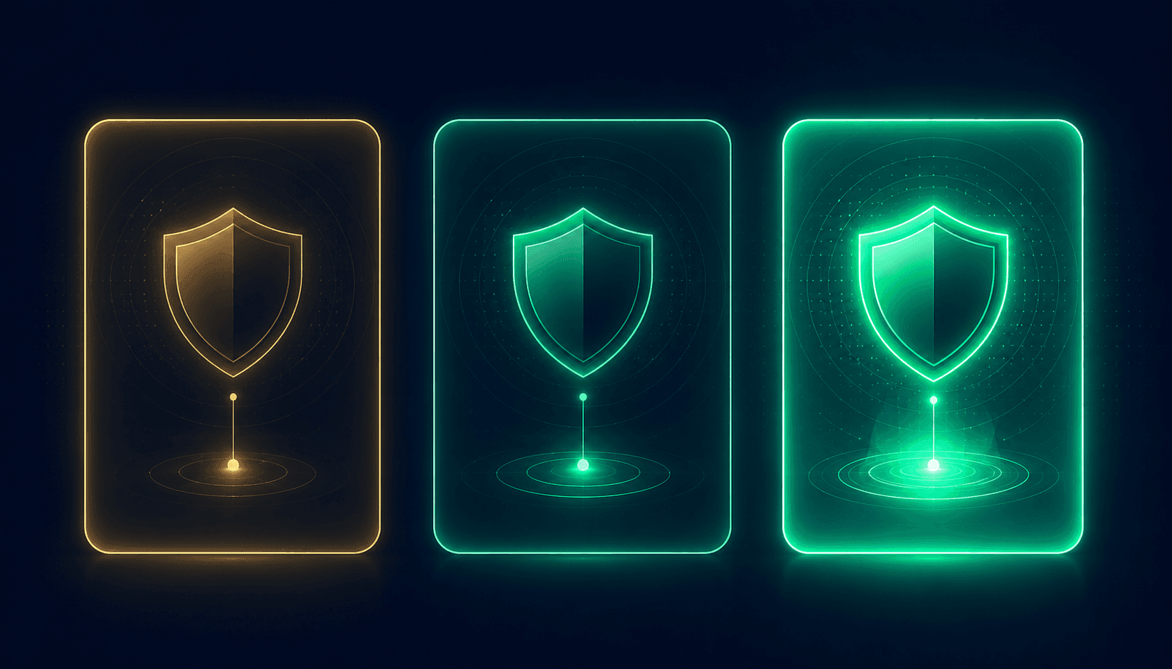 Four-step DMARC verification flow showing SPF check, DKIM check, alignment check, and policy enforcement on dark navy background