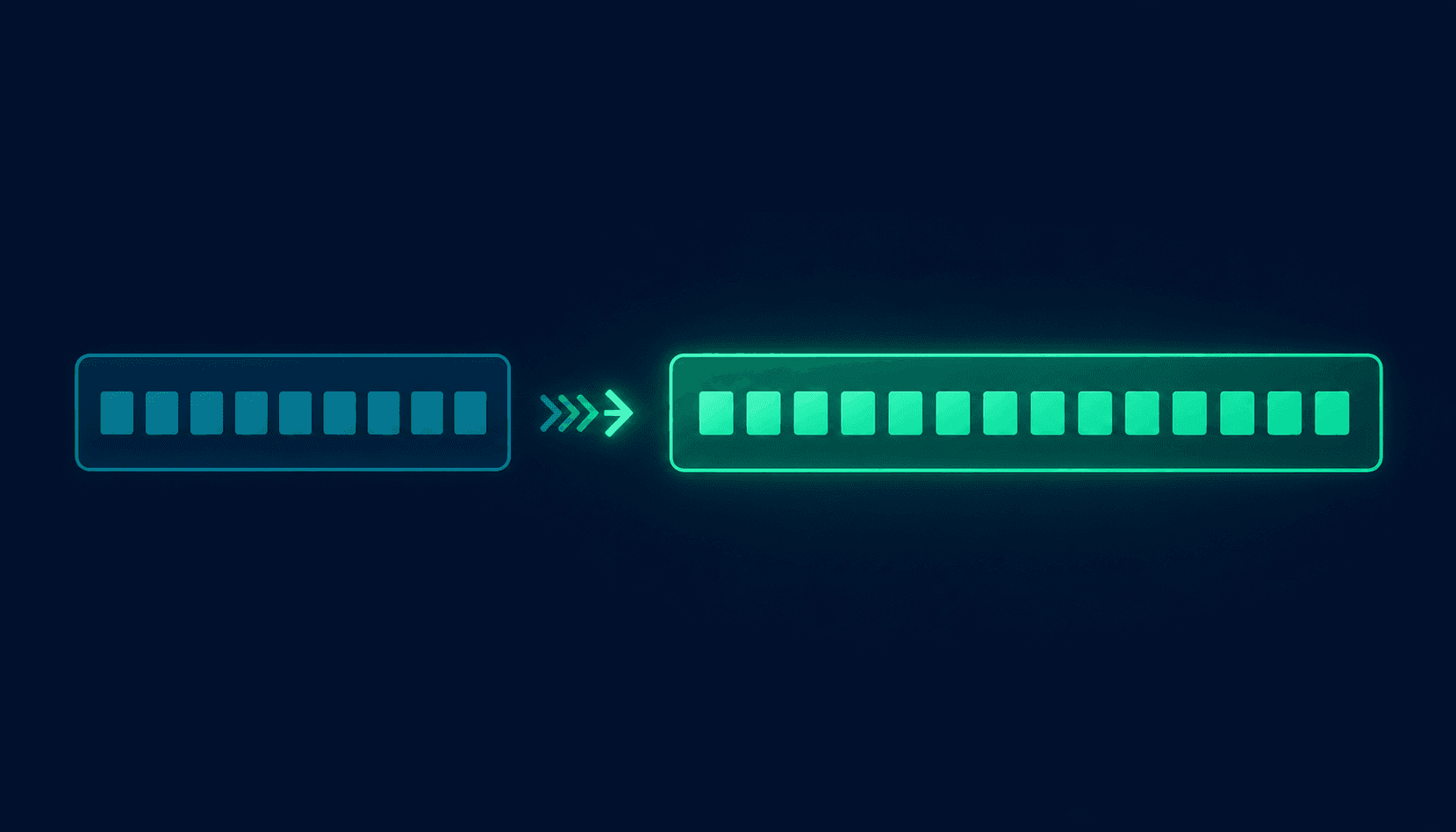Abstract dark navy background showing a Unix timestamp integer on the left converting to a human-readable date string on the right, with a globe icon beneath showing timezone-independence